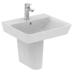 Ideal Standard Connect Air - Lavabo Cube 500x450x160 Mm, Con Rebosadero, Con 1 Orificio Para Grifería, Blanco E030101 -Ideal Standard Ventas 019b5daa47da290859721a09