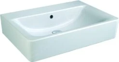 Ideal Standard Connect - Lavabo 550x155x460 Mm, Sin Orificio Para Grifo, Con Rebosadero, Ideal Plus, Blanco E8101MA