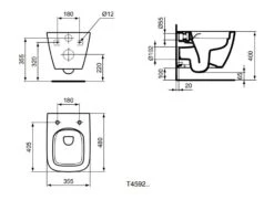 Ideal Standard I.Life S - Inodoro Suspendido RL+, Rimless, Blanco T459201 -Ideal Standard Ventas 05b122b5a0b39e9e0fd5e852