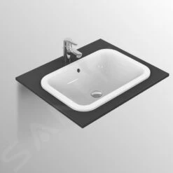 Ideal Standard Connect - Lavabo Encastrado, 500x380 Mm, Con Rebosadero, Blanco E505701 -Ideal Standard Ventas 061883493ae578e6afcba491