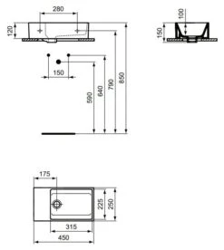 Ideal Standard Extra - Lavamanos 450x250 Mm, Con Rebosadero, Sin Orificio Para Grifo, Blanco T391901 -Ideal Standard Ventas 0de5813cea377b4fc49d117f 1