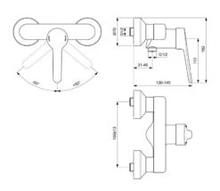 Ideal Standard Ceraplus II - Grifo De Ducha De Pared, Cromo BC118AA -Ideal Standard Ventas 0e1be87f2558e1ed10a73ed1
