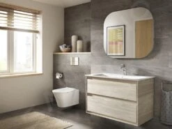 Ideal Standard Connect Air - Mueble Bajo Lavabo, 800x440x517 Mm, 2 Cajones, Madera Clara/marrón Claro Mate E0819UK -Ideal Standard Ventas 12ac5f3dbbacde52e63c75ee