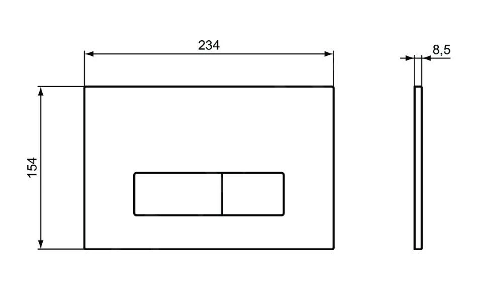Ideal Standard Oleas - Pulsador De Descarga Oleas M2, SmartFlush, Cromo Mate R0122JG 4 Ideal Standard Oleas - Pulsador De Descarga Oleas M2, SmartFlush, Cromo Mate R0122JG - Imagen 2