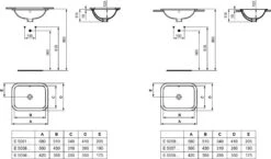 Ideal Standard Connect - Lavabo Encastrado, 500x380 Mm, Con Rebosadero, Blanco E505701 -Ideal Standard Ventas 16828b5c551b91a7344ae32a