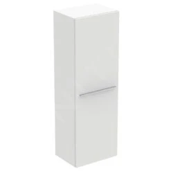 Ideal Standard I.Life A - Armario Alto Para Baño 400x300x1200 Mm, 1 Puerta Izquierda/derecha, Blanco Matee T5261DU