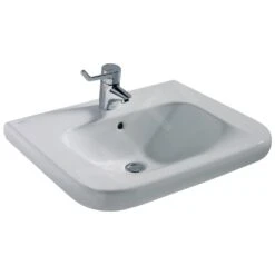 Ideal Standard Contour 21 - Lavabo Sin Barreras, 600x175x555 Mm, 1 Orificio Para Grifería, Blanco S238901 -Ideal Standard Ventas 19e08edd25b152df9ee32ddc
