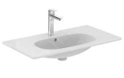 Ideal Standard Tesi - Lavabo Para Mueble 825x450x165 Mm, Con Rebosadero, 1 Orificio Para Grifería, Blanco Mate T3509V1