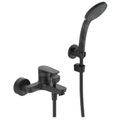 Ideal Standard Cerafine O - Grifo De Pared Para Bañera Con Accesorios, Negro BC706XG