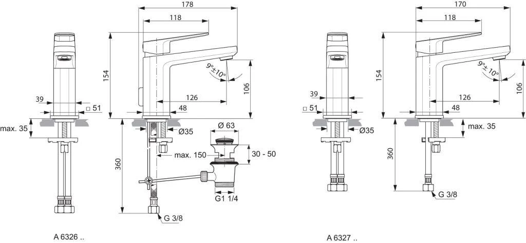 Ideal Standard Tonic II - Grifo De Lavabo, Con Desagüe, Cromo A6326AA 4 Ideal Standard Tonic II - Grifo De Lavabo, Con Desagüe, Cromo A6326AA - Imagen 2