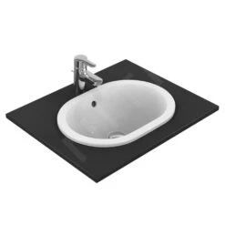 Ideal Standard Connect - Lavabo Encastrado, 480x350 Mm, Con Rebosadero, Ideal Plus, Blanco E5045MA