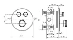 Ideal Standard CeraTherm Navigo - Grifo Termostático Empotrado Para Ducha Para 2 Dispositivos, Cromo A7296AA -Ideal Standard Ventas 2c18a150dbcaeaddf016b58d 1