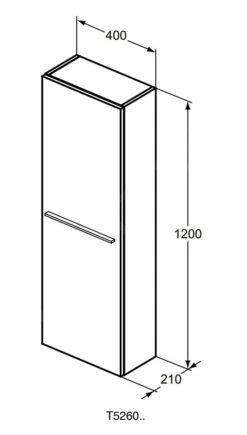 Ideal Standard I.Life S - Armario Alto Para Baño 400x210x1200 Mm, 1 Puerta Izquierda/derecha, Blanco Matee T5289DU -Ideal Standard Ventas 2cf1b440863e66ad281a168b 1