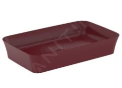 Ideal Standard Ipalyss - Lavabo Sobre Encimera, 650x400 Mm, Sin Rebosadero, Pomegranate E1886V6