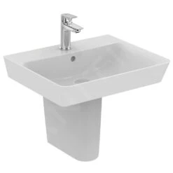 Ideal Standard Connect Air - Lavabo Cube 550x460x160 Mm, Con Rebosadero, Orificio Para Grifo, Con Ideal Plus, Blanco E0299MA -Ideal Standard Ventas 2eff78f3e60bb471366fa79d
