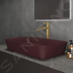 Ideal Standard Ipalyss - Lavabo Sobre Encimera, 650x400 Mm, Sin Rebosadero, Pomegranate E1886V6 -Ideal Standard Ventas 30c96be91577c77a8417a7b9