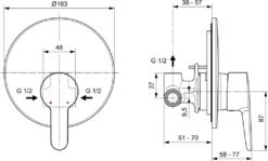 Ideal Standard Sesia - Grifo De Ducha Empotrado, Cromo A6944AA -Ideal Standard Ventas 3eafc5c725a76d26c96ac52f