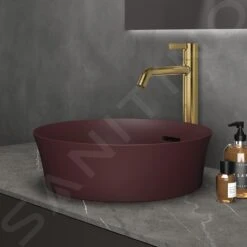 Ideal Standard Ipalyss - Lavamanos, Diámetro 400 Mm, Con Rebosadero, Pomegranate E1413V6 -Ideal Standard Ventas 3f8e418617cfc0975ca6932a