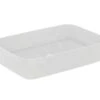 Ideal Standard Ipalyss - Lavabo Sobre Encimera, 550x380 Mm, Sin Rebosadero, Blanco Mate E2076V1