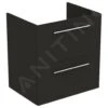 Ideal Standard I.Life A - Mueble Bajo Lavabo, 600x440x630 Mm, 2 Cajones, Gris De Carbon Mate T5255NV