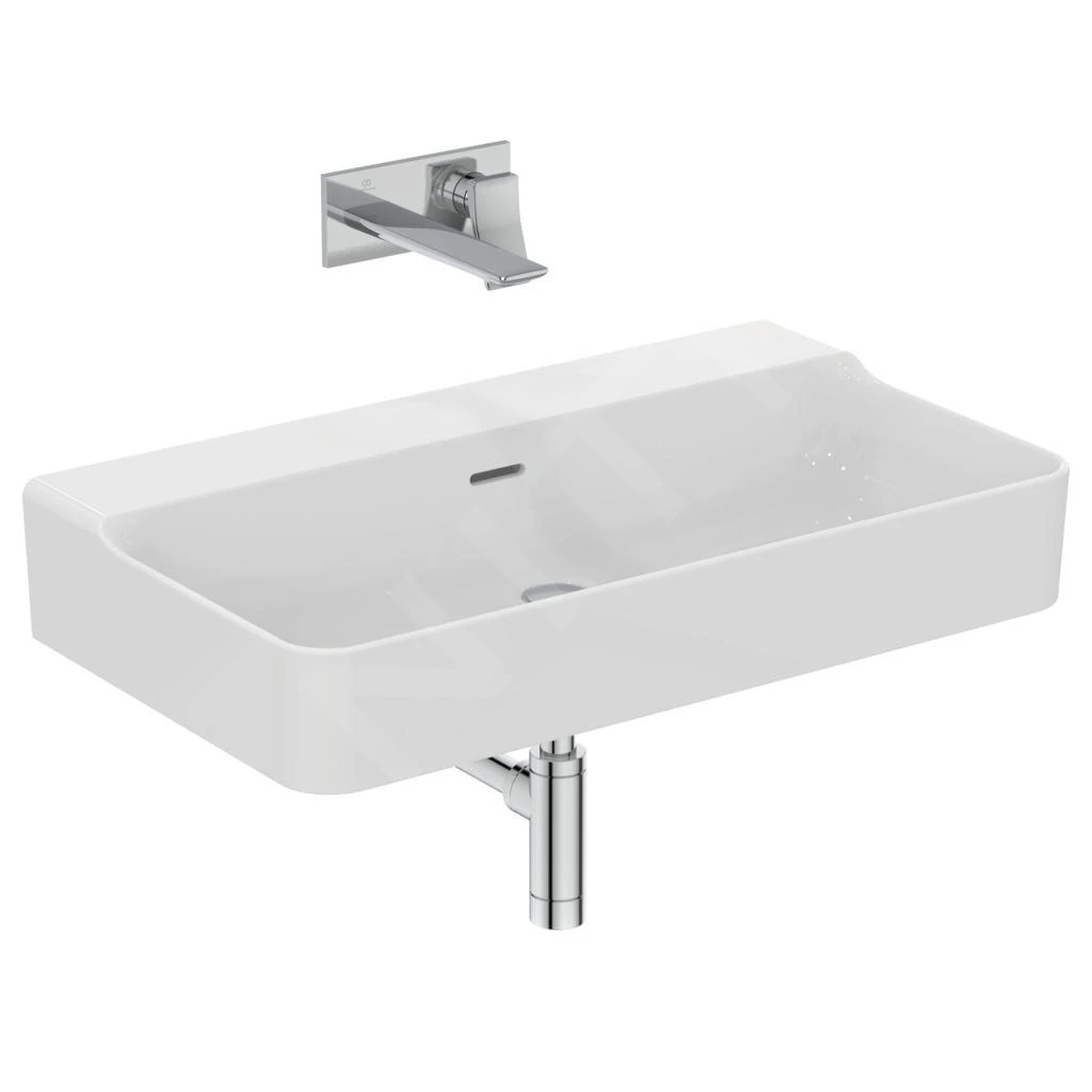 Ideal Standard Conca Ceram - Lavabo 800x450 Mm, Con Rebosadero, Sin Orificio Para Grifo, Blanco T379401 8 Ideal Standard Conca Ceram - Lavabo 800x450 Mm, Con Rebosadero, Sin Orificio Para Grifo, Blanco T379401 - Imagen 6