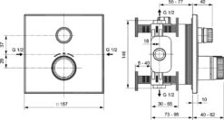 Ideal Standard CeraTherm Navigo - Grifo Termostático Empotrado Para Ducha, Magnetic Grey A7301A5 -Ideal Standard Ventas 47f68f7aa3c00ce1eb1752d9 3