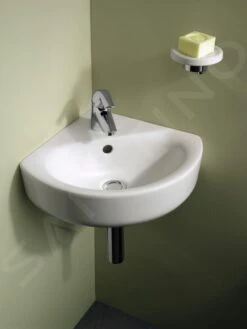 Ideal Standard Connect - Lavamanos Angular, 450x350x160 Mm, Con Rebosadero, Orificio Para Grifo, Con Ideal Plus, Blanco E7136MA -Ideal Standard Ventas 48af2f2a7c70e93443718a3b