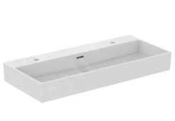 Ideal Standard Extra - Lavabo Doble 1000x450 Mm, Con Rebosadero, Orificios Para Grifo, Blanco T390201