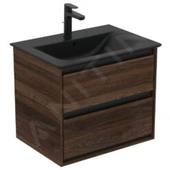 Ideal Standard Connect Air - Lavabo De Mueble 640x460x165 Mm, Con Rebosadero, Orificio Para Grifo, Negro E0289V3 -Ideal Standard Ventas 4b296696e54bb21964368347