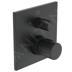 Ideal Standard CeraTherm - Grifo Empotrado Termostático C100 Para 2 Dispositivos, Negro A7523XG