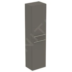 Ideal Standard I.Life A - Armario Alto Para Baño 400x300x1600 Mm, 2 Puertas Izquierda/derecha, Cuarzo Gris Mate T5260NG
