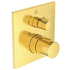 Ideal Standard CeraTherm - Grifo Termostático Empotrado De Bañera, Brushed Gold A7522A2