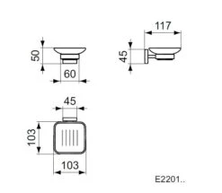 Ideal Standard IOM Square - Jabonera Con Soporte, Cristal Opaco/cromo E2201AA -Ideal Standard Ventas 5a026bd14028781fc9bc0f43