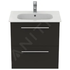 Ideal Standard I.Life A - Mueble Bajo Lavabo, 600x440x630 Mm, 2 Cajones, Gris De Carbon Mate T5255NV -Ideal Standard Ventas 6d00ec87518653a483eb7b58