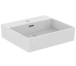 Ideal Standard Extra - Lavabo Sobre Encimera 500x450 Mm, Con Rebosadero, Con Orificio Para Grifo, Blanco T388401