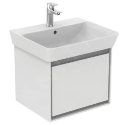 Ideal Standard Connect Air - Lavabo Cube 550x460x160 Mm, Con Rebosadero, Orificio Para Grifo, Con Ideal Plus, Blanco E0299MA -Ideal Standard Ventas 74e4356a22c00f173316d52b