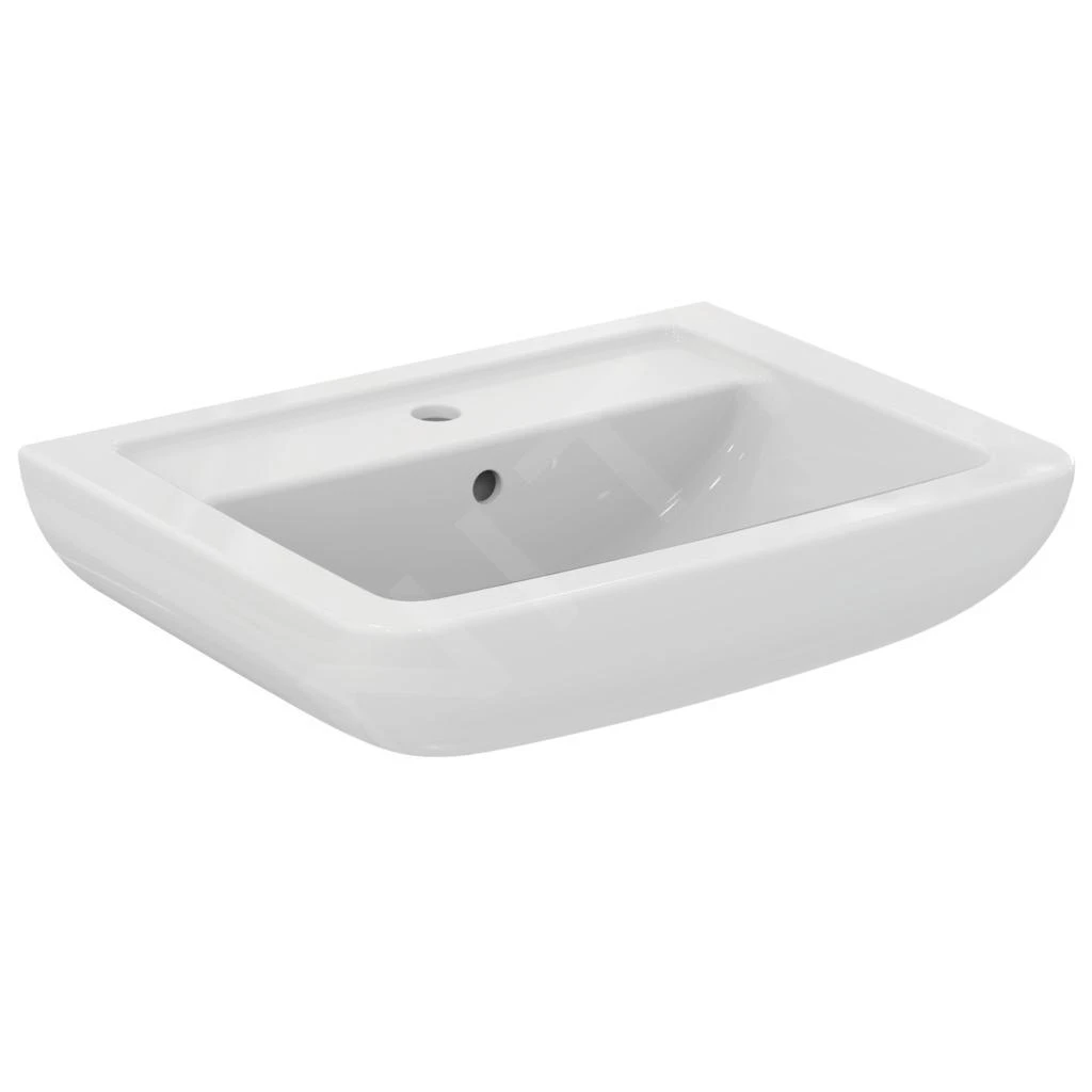 Ideal Standard Eurovit - Lavabo 600x460x190 Mm, Con Rebosadero, 1 Orificio Para Grifería, Blanco V302701 3 Ideal Standard Eurovit - Lavabo 600x460x190 Mm, Con Rebosadero, 1 Orificio Para Grifería, Blanco V302701