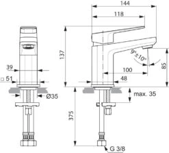 Ideal Standard Tonic II - Grifo De Lavabo Piccolo, Cromo A6331AA -Ideal Standard Ventas 892efaf6e219a3ad94e2b1cb