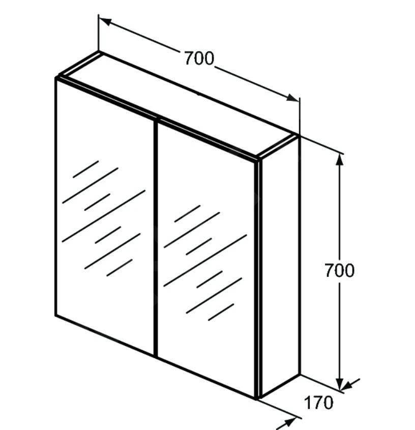 Ideal Standard Mirror&Light - Armario Con Espejo 700x700 Mm, Aluminio T3590AL 4 Ideal Standard Mirror&Light - Armario Con Espejo 700x700 Mm, Aluminio T3590AL - Imagen 2