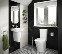 Ideal Standard Connect Air - Lavamanos, 400x350 Mm, Con Rebosadero, Orificio Para Grifería, Blanco E070101 -Ideal Standard Ventas 8d7949cbf24058bfa37343d4