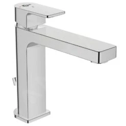 Ideal Standard Edge - Grifo De Lavabo Grande Slim Con Desagüe, BlueStart, Cromo A7107AA