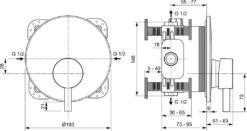 Ideal Standard CeraLine - Grifo Empotrado De Ducha Con 1 Salida, Negro A7388XG -Ideal Standard Ventas 979361113eab2a5b3c21c0e5