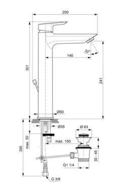 Ideal Standard Tesi - Grifo De Lavabo Con Desagüe, Cromo A6574AA -Ideal Standard Ventas 97b78e82b94b95c401985925