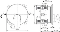 Ideal Standard CeraFlex - Grifo De Ducha Empotrado, Cromo A6724AA -Ideal Standard Ventas a21db466692857f22b6a26db