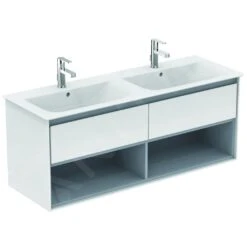Ideal Standard Connect Air - Lavabo Doble De Mueble, 1340x160x460 Mm, Con Ideal Plus, Blanco E0272MA -Ideal Standard Ventas a4841eacf4662d67d3e83fb9