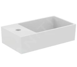 Ideal Standard Extra - Lavamanos Sobre Encimera 450x250 Mm, Con Rebosadero, Con Orificio Para Grifo A La Izquierda, Blanco T392001