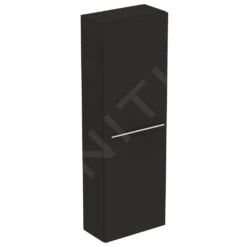 Ideal Standard I.Life S - Armario Alto Para Baño 400x210x1200 Mm, 1 Puerta Izquierda/derecha, Gris De Carbon Mate T5289NV