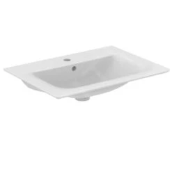 Ideal Standard Connect Air - Lavabo De Mueble, 640x460x165 Mm, Con Rebosadero, Orificio Para Grifo, Con Ideal Plus, Blanco E0289MA