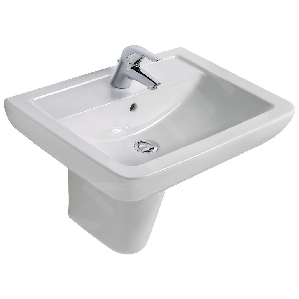 Ideal Standard Eurovit - Lavabo 600x460x190 Mm, Con Rebosadero, 1 Orificio Para Grifería, Blanco V302701 6 Ideal Standard Eurovit - Lavabo 600x460x190 Mm, Con Rebosadero, 1 Orificio Para Grifería, Blanco V302701 - Imagen 4