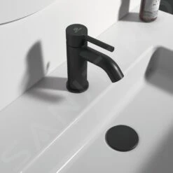 Ideal Standard CeraLine - Grifo De Lavabo, Con Desagüe, Negro BC193XG -Ideal Standard Ventas afbcb8c52f0b1aadf0312c40